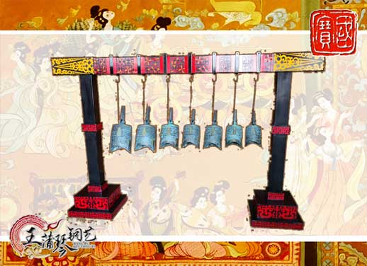 7件編鐘，觀賞裝飾編鐘，可發(fā)音編鐘