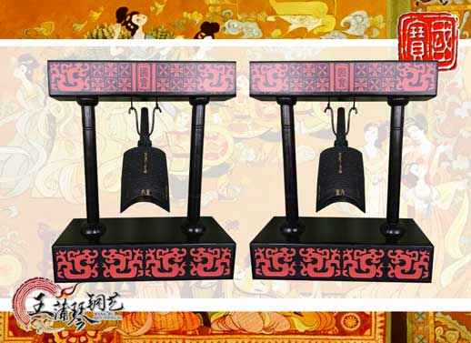 單件編鐘工藝品、外賓禮品、中國(guó)青銅編鐘
